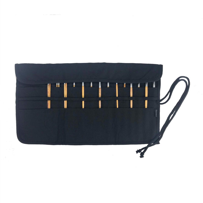 A AIFAMY 30 Pockets Artist Paint Brush Holder, Canvas Roll Up Case Bag & Storage Organizer Pouch Case- Store Brush, Pens Tools - Image 2